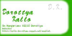 dorottya kallo business card