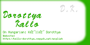 dorottya kallo business card